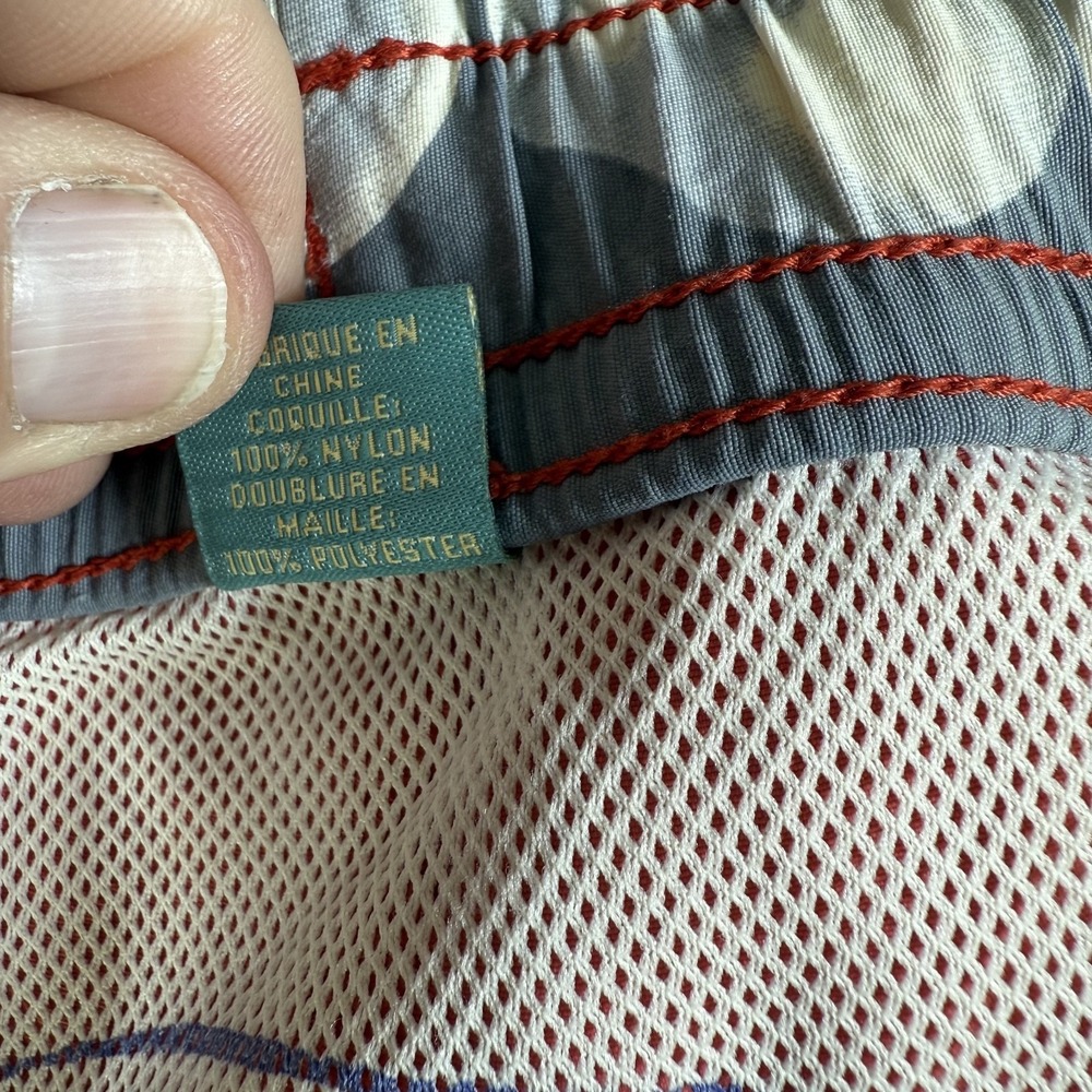 Tommy Bahama Relax‎ Swim Trunks Men Large Coral Orange Cargo Drawstring Liner - Picture 7 of 10